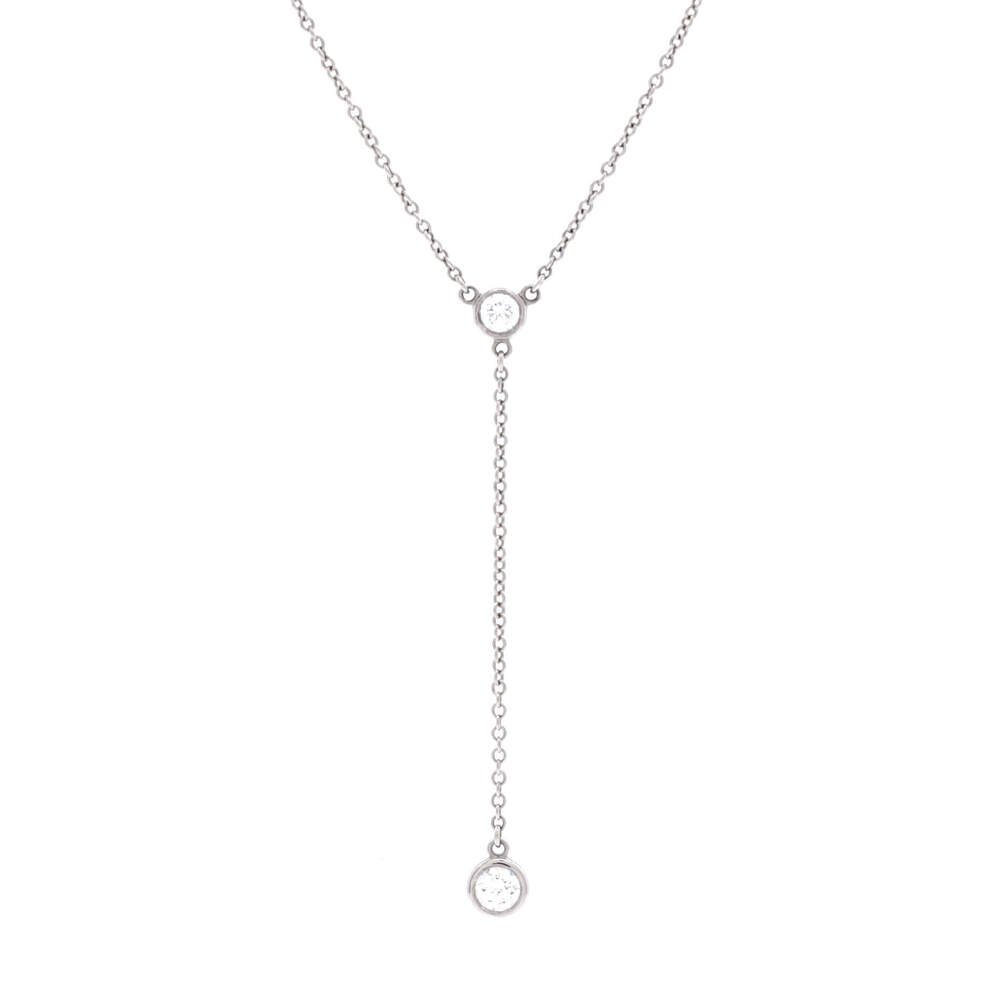 Tiffany & Co. .19CT Elsa Peretti Diamonds By The Yard Lariat Necklace